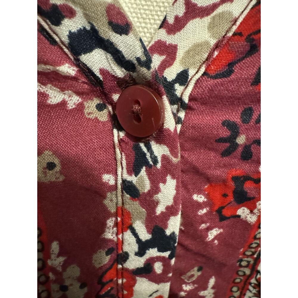 Lucky Brand Peasant Cottagecore Prairie Floral Oversized Boho Tunic Top 1X - Picture 7 of 11